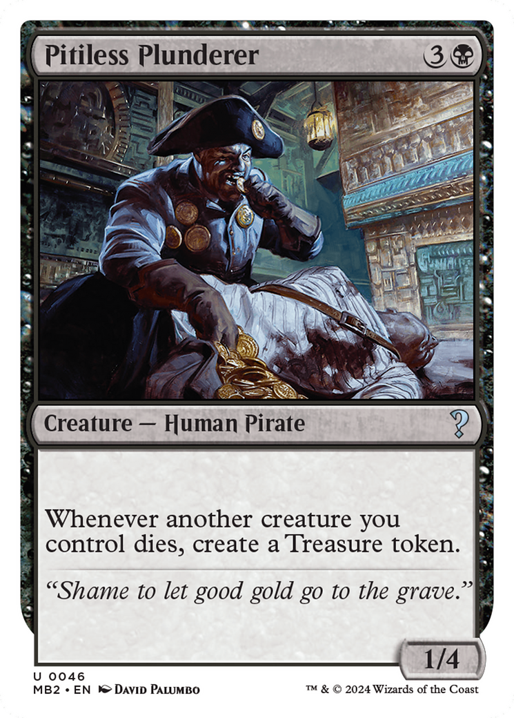 Pitiless Plunderer (White Border) [Mystery Booster 2] | Sanctuary Gaming