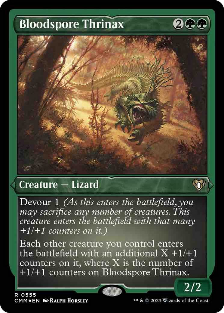 Bloodspore Thrinax (Foil Etched) [Commander Masters] | Sanctuary Gaming