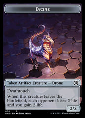 Rebel // Drone Double-Sided Token [Phyrexia: All Will Be One Tokens] | Sanctuary Gaming