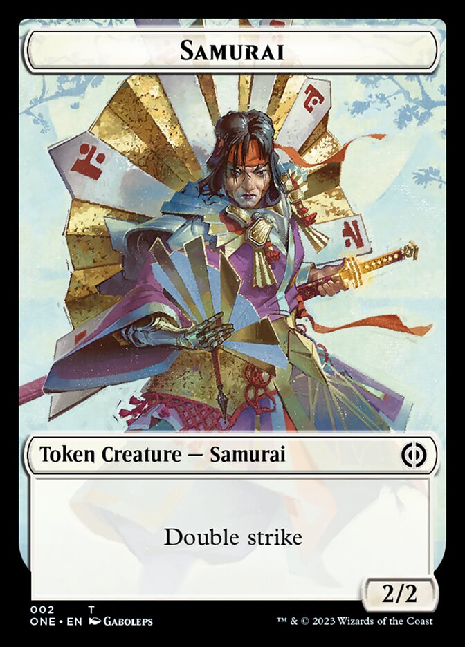 Rebel // Samurai Double-Sided Token [Phyrexia: All Will Be One Tokens] | Sanctuary Gaming
