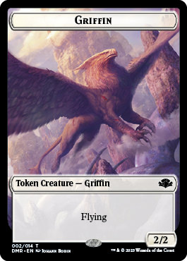 Zombie // Griffin Double-Sided Token [Dominaria Remastered Tokens] | Sanctuary Gaming