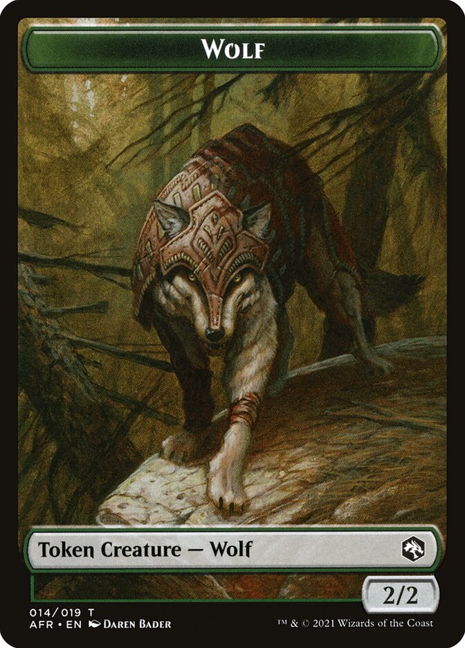 Wolf // Zariel, Archduke of Avernus Emblem Double-Sided Token [Dungeons & Dragons: Adventures in the Forgotten Realms Tokens] | Sanctuary Gaming