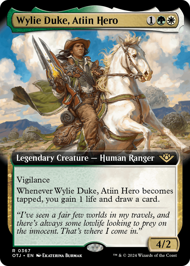 Wylie Duke, Atiin Hero (Extended Art) [Outlaws of Thunder Junction] | Sanctuary Gaming