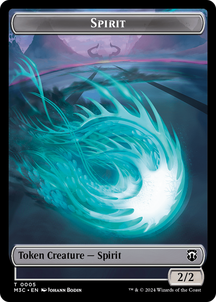 Eldrazi (Ripple Foil) // Spirit Double-Sided Token [Modern Horizons 3 Commander Tokens] | Sanctuary Gaming