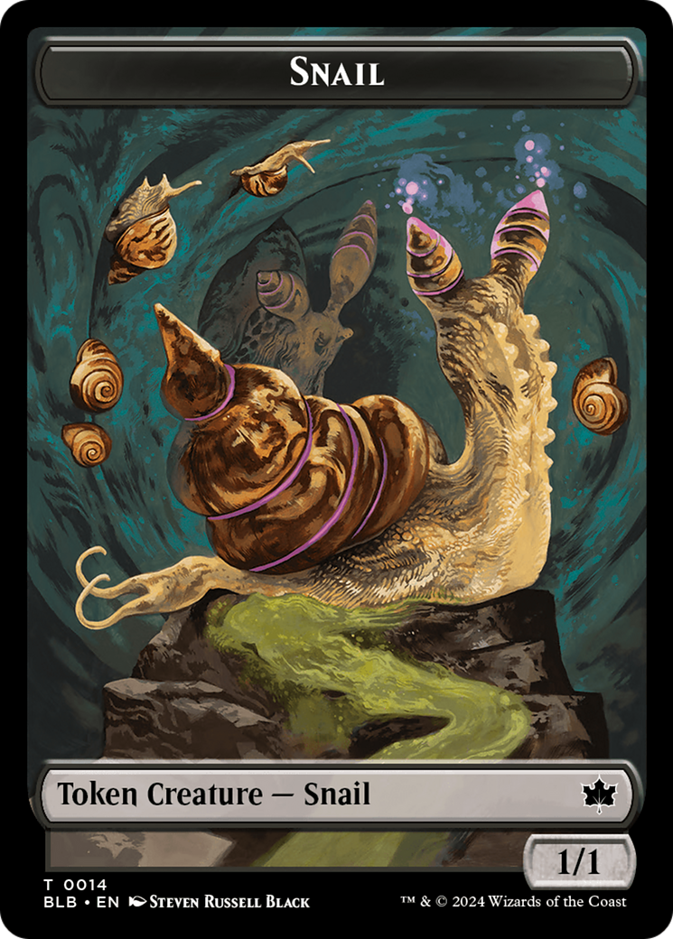 Snail // Thundertrap Trainer Double-Sided Token [Bloomburrow Tokens] | Sanctuary Gaming