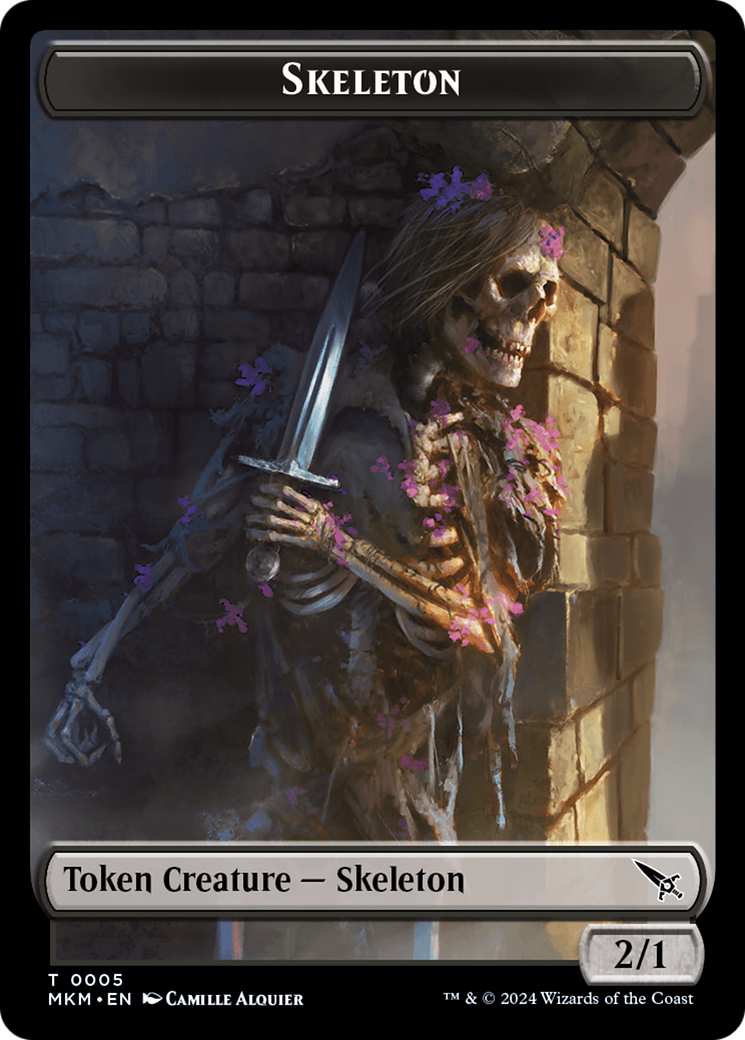 Skeleton Token [Murders at Karlov Manor Tokens] | Sanctuary Gaming