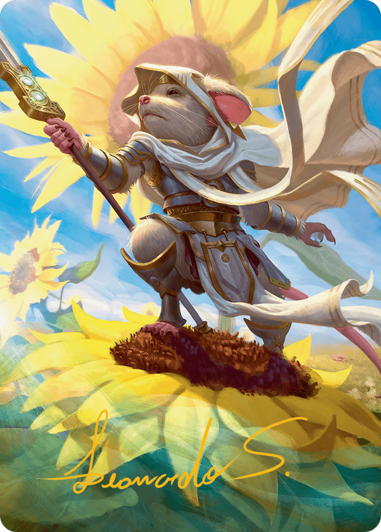 Elspeth, Sun's Champion Art Card (Gold-Stamped Signature) [Bloomburrow Art Series] | Sanctuary Gaming
