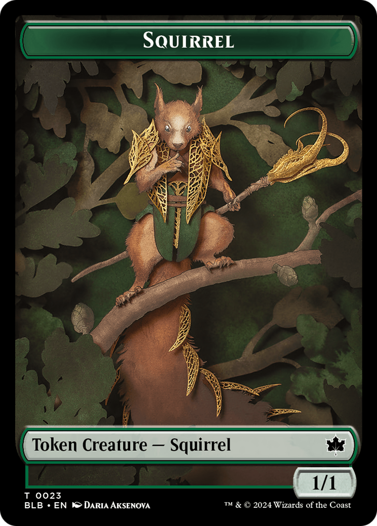 Squirrel // Food Double-Sided Token [Bloomburrow Tokens] | Sanctuary Gaming