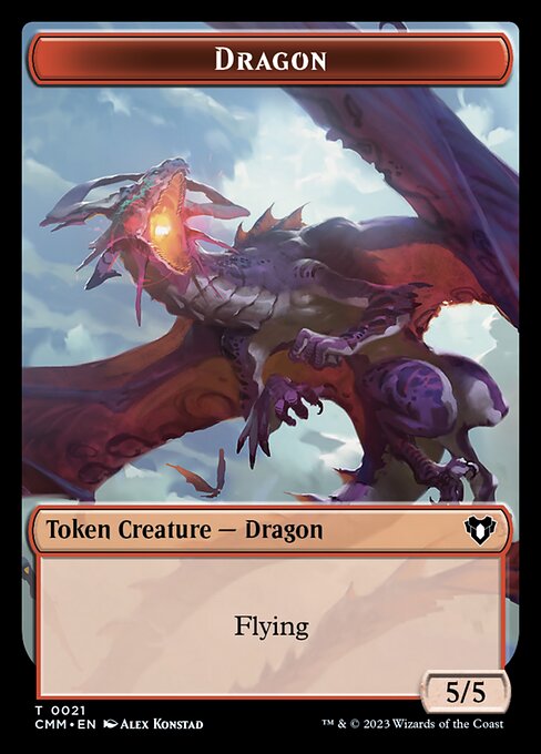Human Soldier // Dragon (0021) Double-Sided Token [Commander Masters Tokens] | Sanctuary Gaming