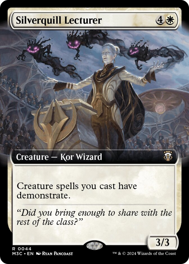 Silverquill Lecturer (Extended Art) (Ripple Foil) [Modern Horizons 3 Commander] | Sanctuary Gaming