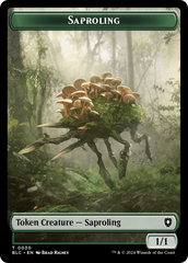 Saproling // Treasure Double-Sided Token [Bloomburrow Commander Tokens] | Sanctuary Gaming