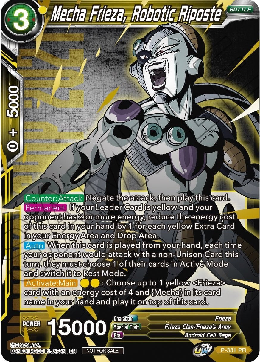 Mecha Frieza, Robotic Riposte (Gold Stamped) (P-331) [Tournament Promotion Cards] | Sanctuary Gaming
