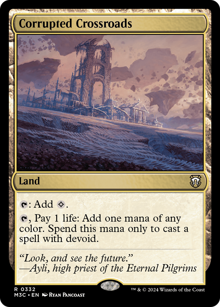 Corrupted Crossroads (Ripple Foil) [Modern Horizons 3 Commander] | Sanctuary Gaming