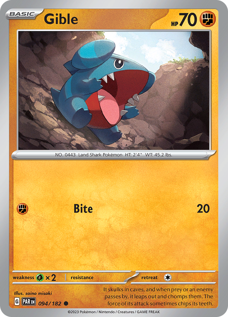 Gible (094/182) [Scarlet & Violet: Paradox Rift] | Sanctuary Gaming