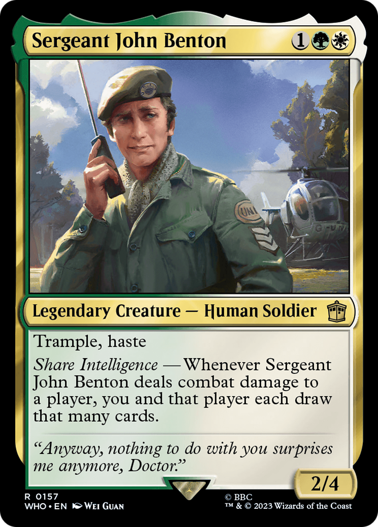 Sergeant John Benton [Doctor Who] | Sanctuary Gaming