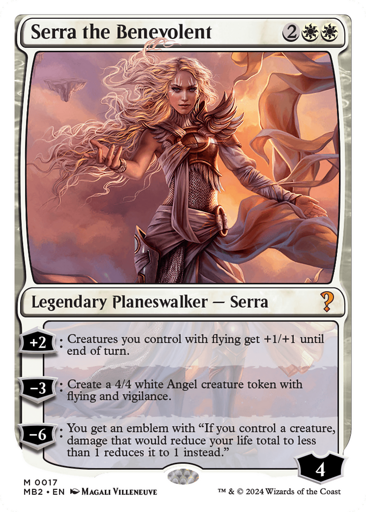 Serra the Benevolent (White Border) [Mystery Booster 2] | Sanctuary Gaming