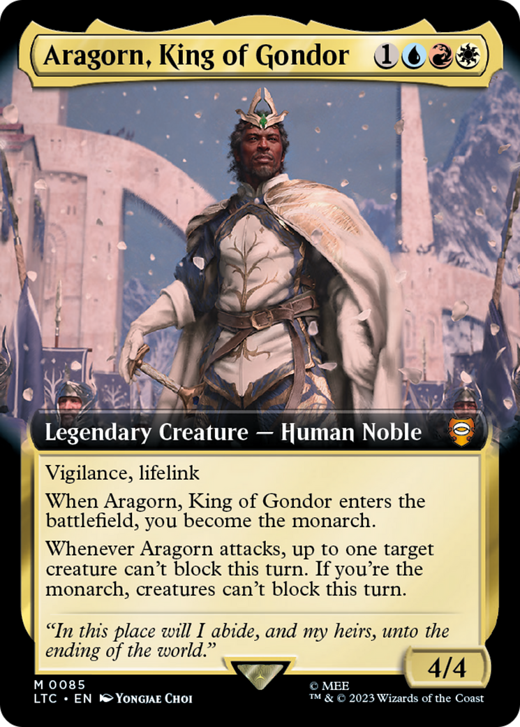 Aragorn, King of Gondor (Extended Art) [The Lord of the Rings: Tales of Middle-Earth Commander] | Sanctuary Gaming