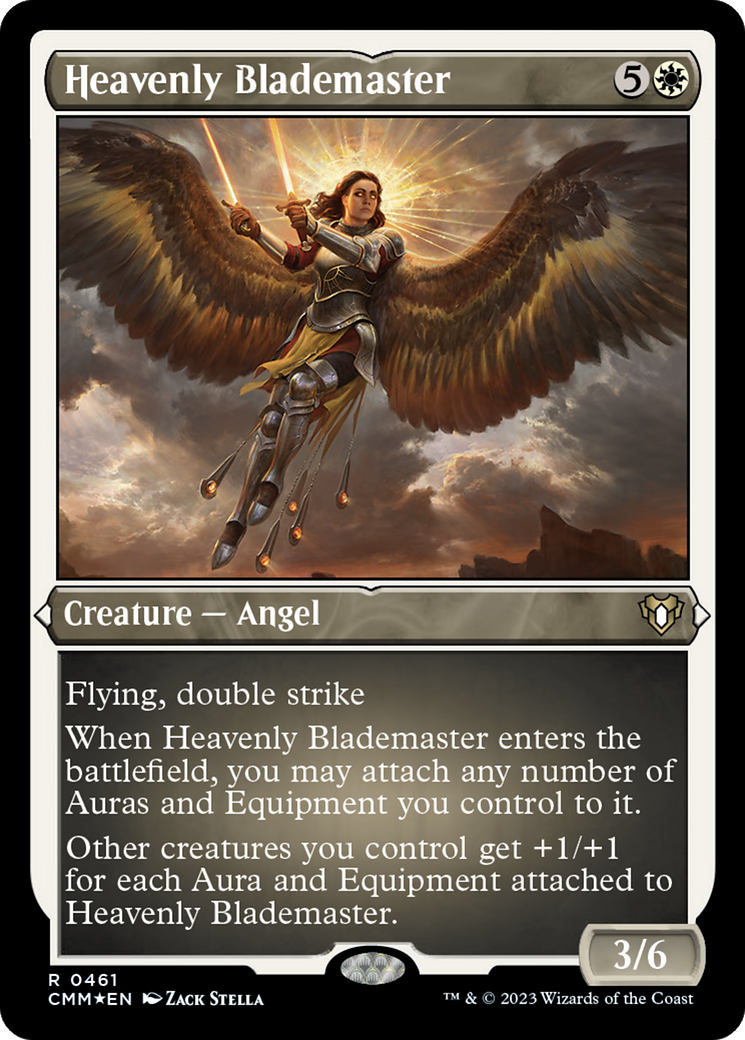 Heavenly Blademaster (Foil Etched) [Commander Masters] | Sanctuary Gaming