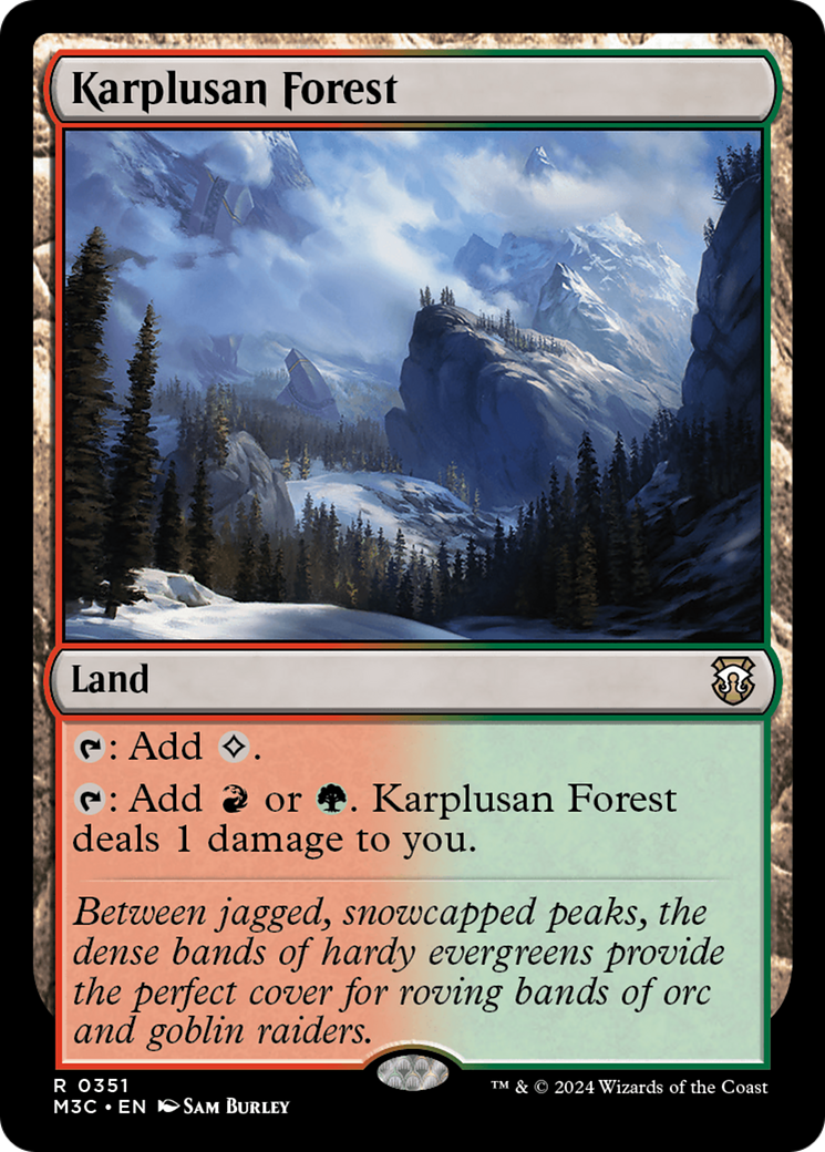 Karplusan Forest (Ripple Foil) [Modern Horizons 3 Commander] | Sanctuary Gaming