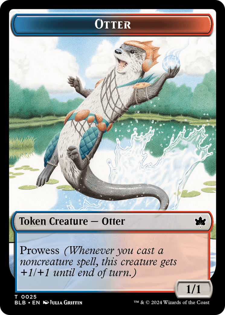 Otter // Thornplate Intimidator Double-Sided Token [Bloomburrow Tokens] | Sanctuary Gaming