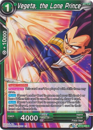 Vegeta, the Lone Prince (BT10-068) [Rise of the Unison Warrior 2nd Edition] | Sanctuary Gaming