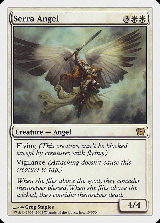 Serra Angel (9th Edition) [Oversize Cards] | Sanctuary Gaming