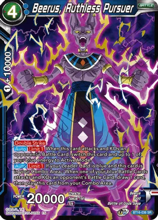 Beerus, Ruthless Pursuer (BT16-036) [Realm of the Gods] | Sanctuary Gaming
