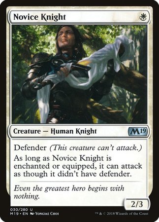 Novice Knight [Core Set 2019] | Sanctuary Gaming