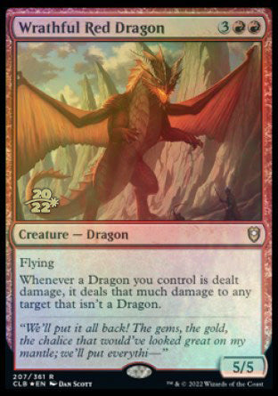 Wrathful Red Dragon [Commander Legends: Battle for Baldur's Gate Prerelease Promos] | Sanctuary Gaming