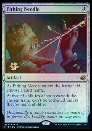 Pithing Needle [Innistrad: Midnight Hunt Prerelease Promos] | Sanctuary Gaming