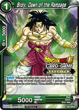 Broly, Dawn of the Rampage (BT1-076) [Judge Promotion Cards] | Sanctuary Gaming