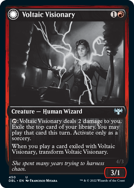 Voltaic Visionary // Volt-Charged Berserker [Innistrad: Double Feature] | Sanctuary Gaming