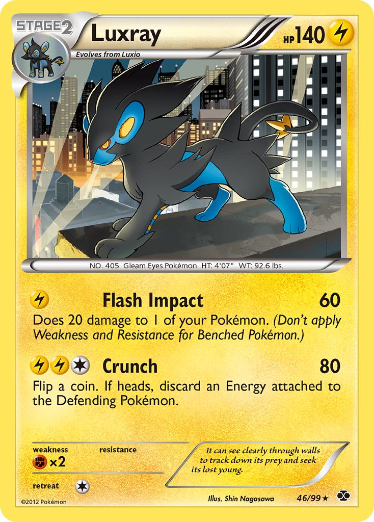 Luxray (46/99) (Cracked Ice Holo) (Blister Exclusive) [Black & White: Next Destinies] | Sanctuary Gaming