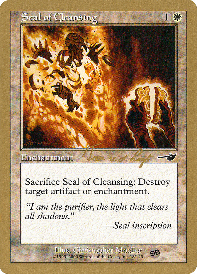 Seal of Cleansing (Tom van de Logt) (SB) [World Championship Decks 2000] | Sanctuary Gaming