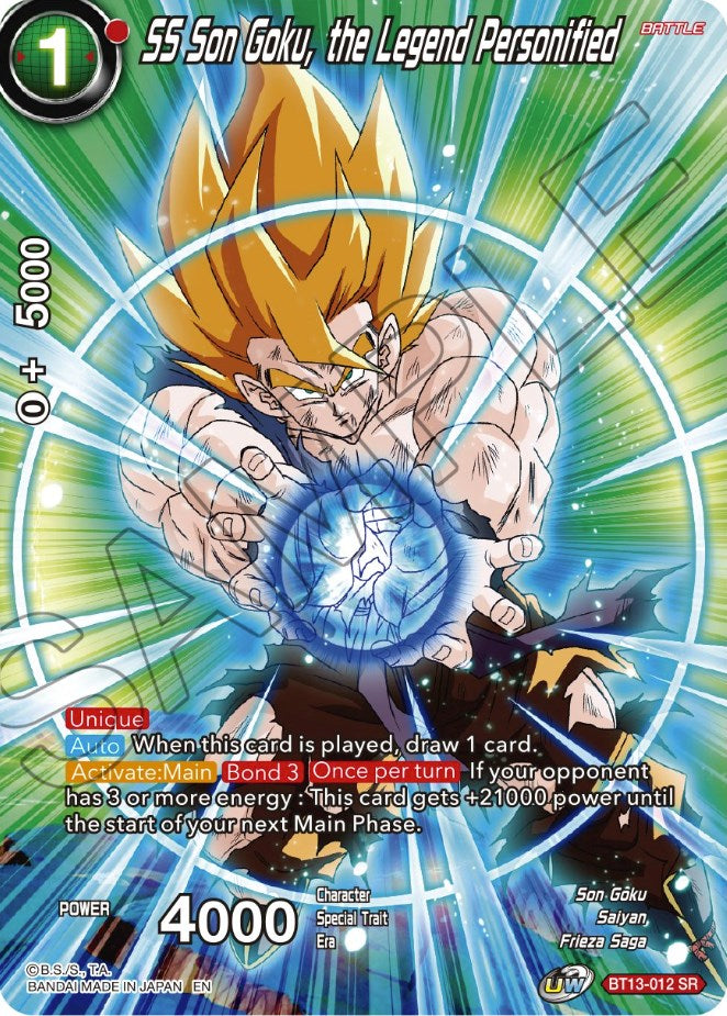 SS Son Goku, the Legend Personified (BT13-012) [Theme Selection: History of Son Goku] | Sanctuary Gaming