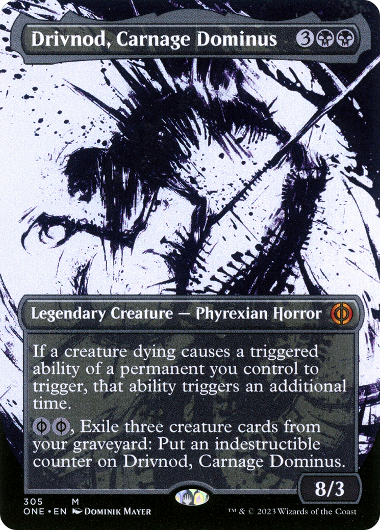 Drivnod, Carnage Dominus (Borderless Ichor) [Phyrexia: All Will Be One] | Sanctuary Gaming