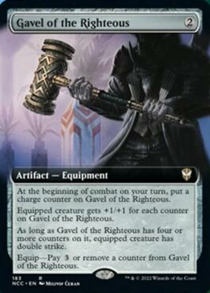 Gavel of the Righteous (Extended Art) [Streets of New Capenna Commander] | Sanctuary Gaming