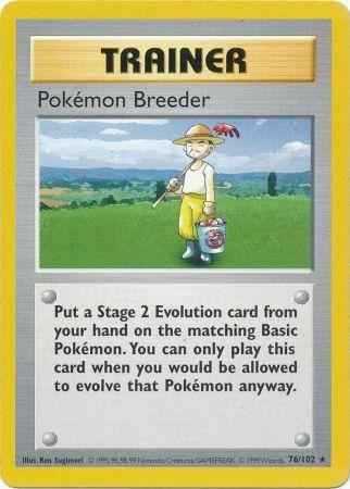 Pokemon Breeder (76/102) [Base Set Shadowless Unlimited] | Sanctuary Gaming