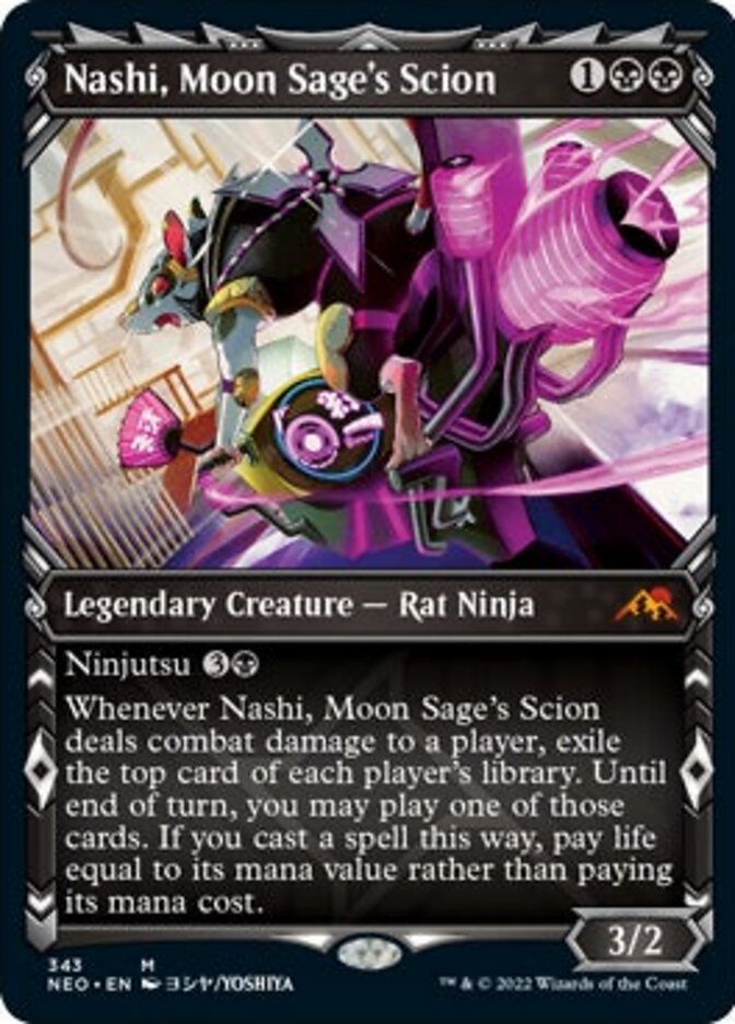 Nashi, Moon Sage's Scion (Showcase Ninja) [Kamigawa: Neon Dynasty] | Sanctuary Gaming