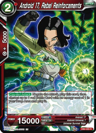 Android 17, Rebel Reinforcements (Reprint) (DB2-005) [Battle Evolution Booster] | Sanctuary Gaming