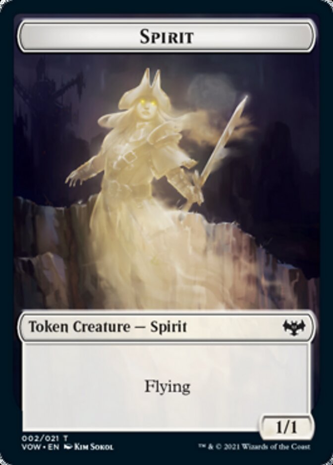 Spirit (002) // Copy Double-sided Token [Innistrad: Crimson Vow Tokens] | Sanctuary Gaming