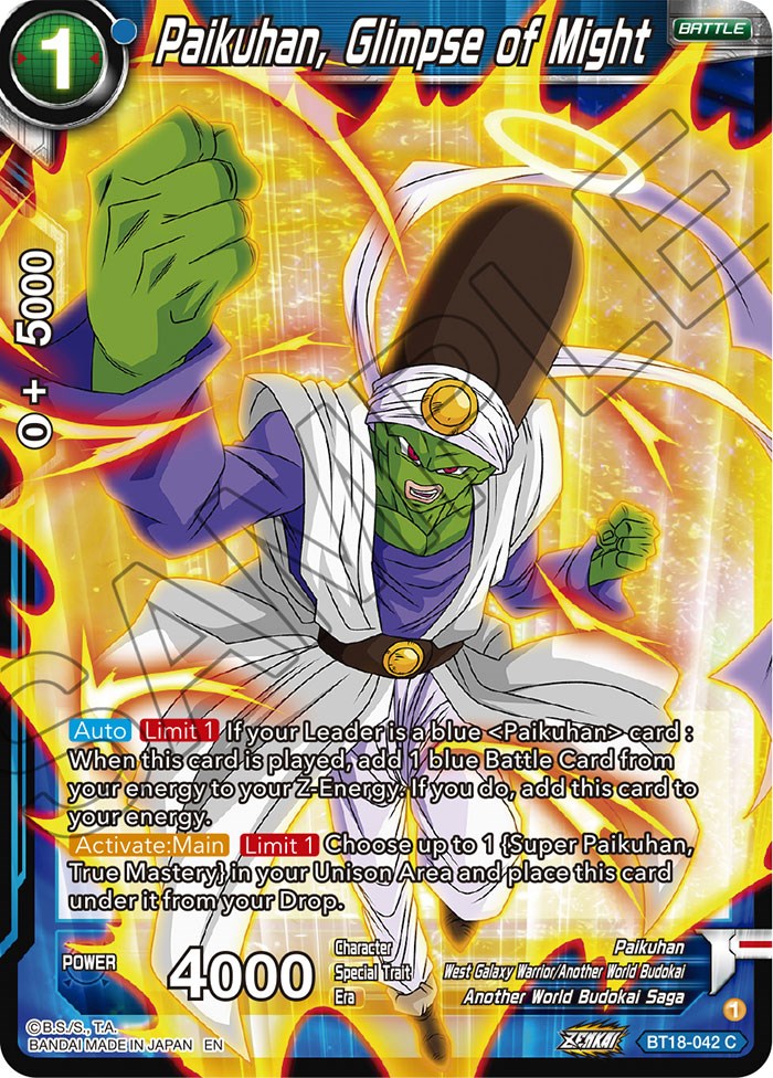 Paikuhan, Glimpse of Might (BT18-042) [Dawn of the Z-Legends] | Sanctuary Gaming