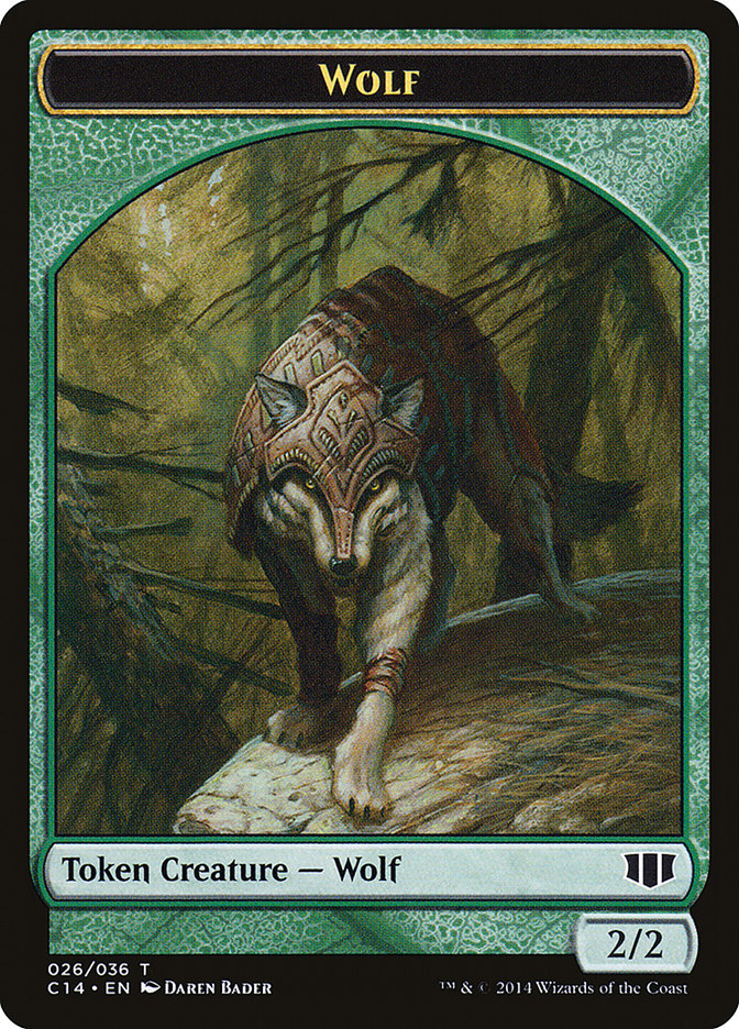 Treefolk // Wolf Double-sided Token [Commander 2014 Tokens] | Sanctuary Gaming