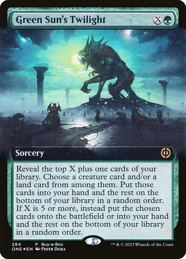 Green Sun's Twilight (Buy-A-Box) (Extended Art) [Phyrexia: All Will Be One] | Sanctuary Gaming