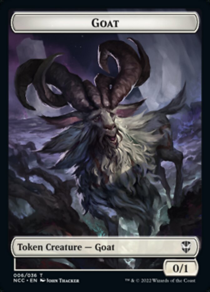 Zombie // Goat Double-sided Token [Streets of New Capenna Commander Tokens] | Sanctuary Gaming