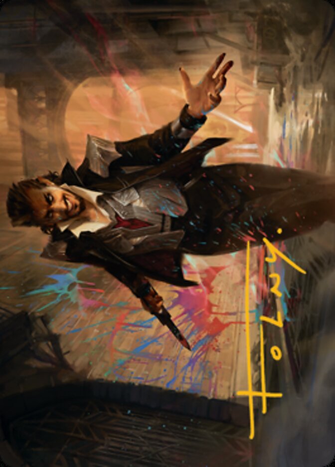 Anhelo, the Painter Art Card (Gold-Stamped Signature) [Streets of New Capenna Art Series] | Sanctuary Gaming