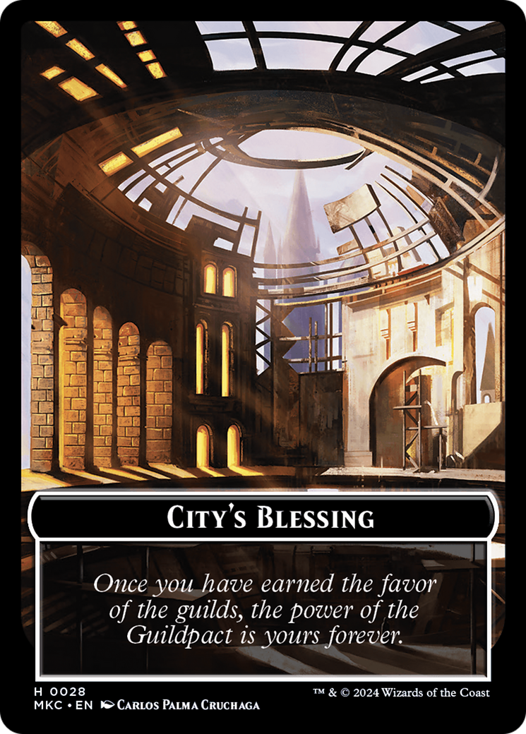 City's Blessing // Human Soldier Double-Sided Token [Murders at Karlov Manor Commander Tokens] | Sanctuary Gaming