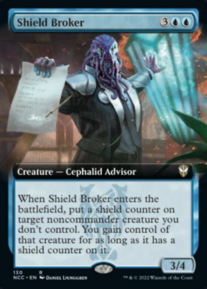 Shield Broker (Extended Art) [Streets of New Capenna Commander] | Sanctuary Gaming