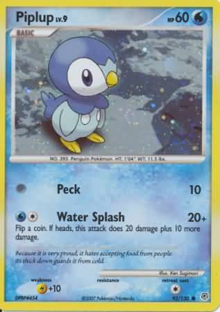 Piplup (93/130) (Cosmos Holo) [Diamond & Pearl: Base Set] | Sanctuary Gaming