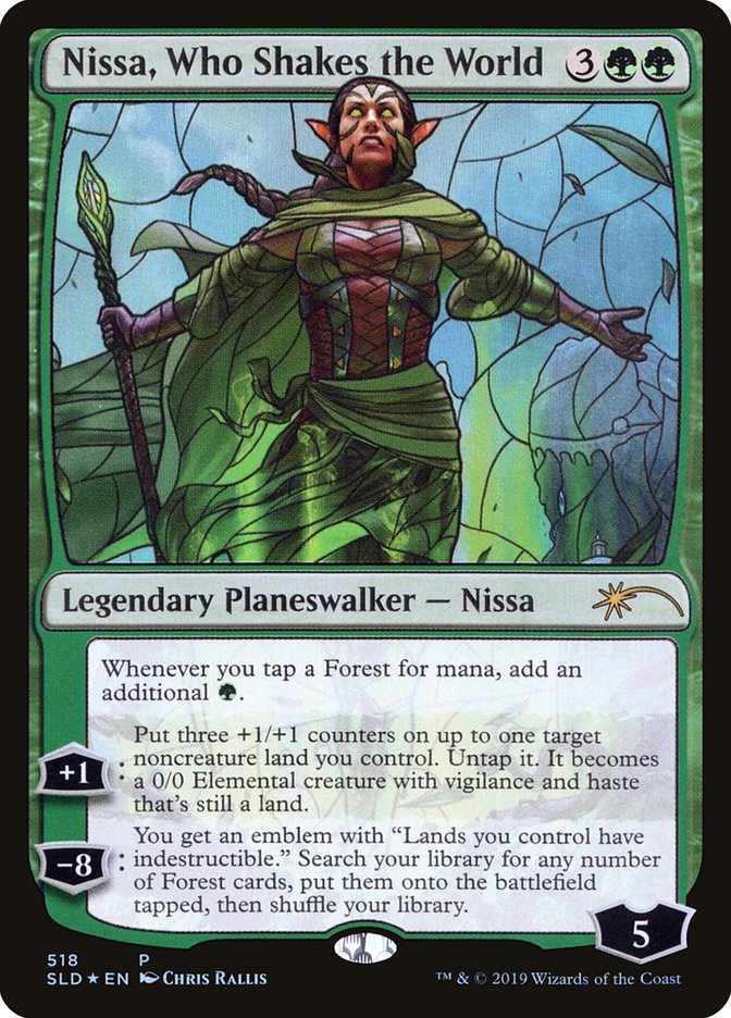 Nissa, Who Shakes the World (Stained Glass) [Secret Lair Drop Promos] | Sanctuary Gaming